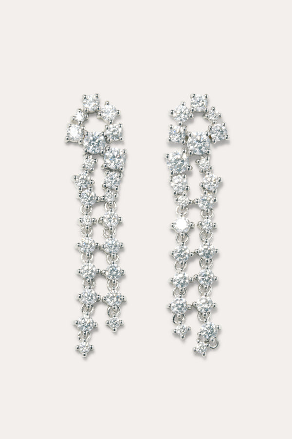 Z85 - Boucles d'oreilles en oxyde de zirconium et argent recyclé