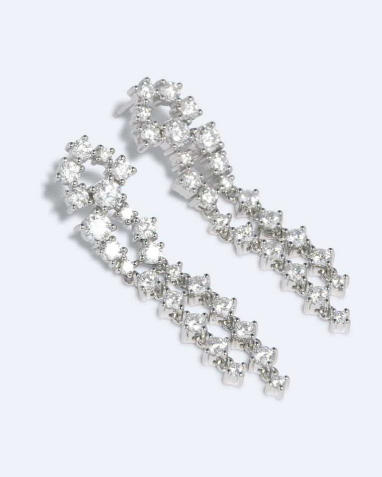 Z85 - Boucles d'oreilles en oxyde de zirconium et argent recyclé