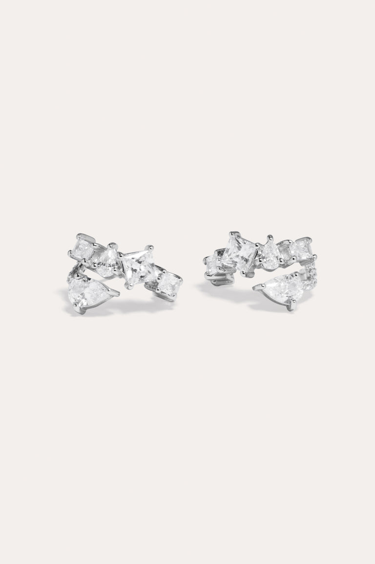 Z87 - Zirconia and Recycled Silver Earrings