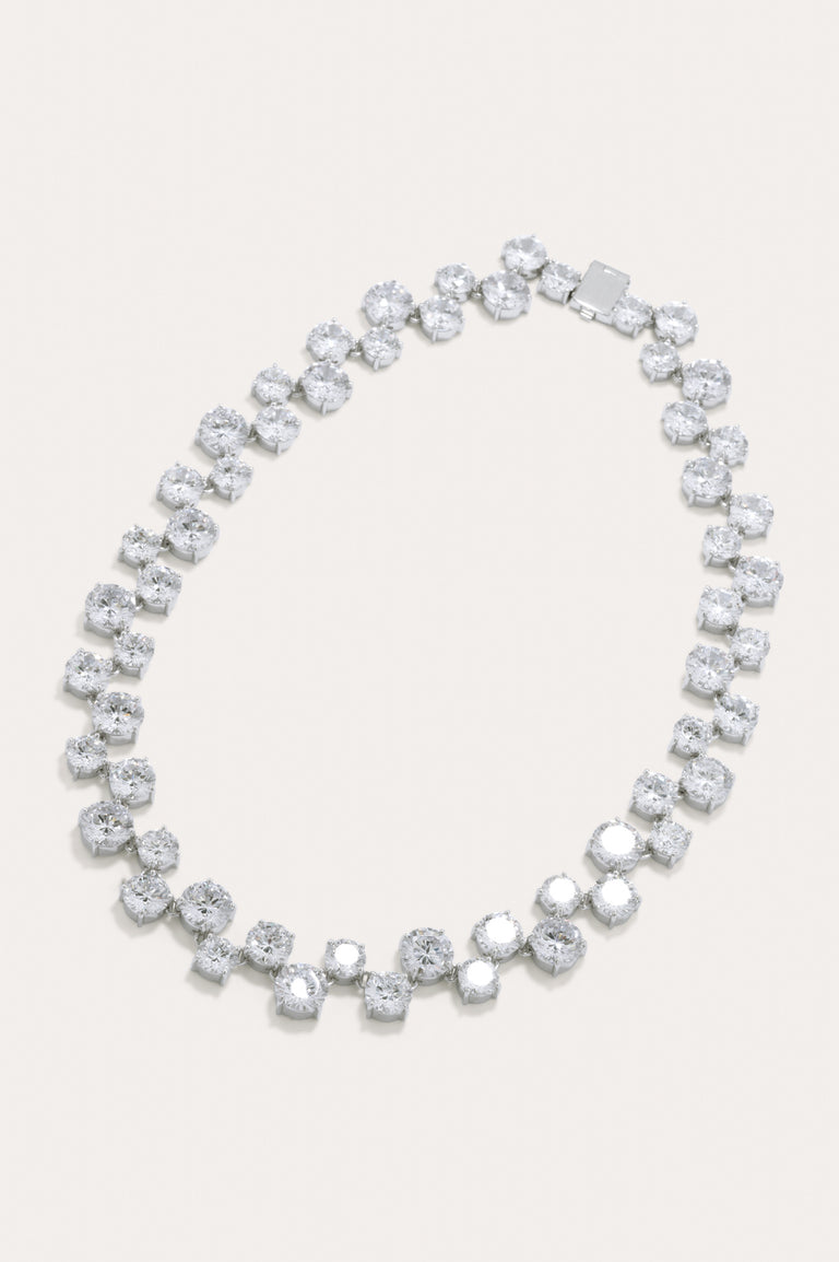 Z88 - Collier plaqué zirconium et rhodium
