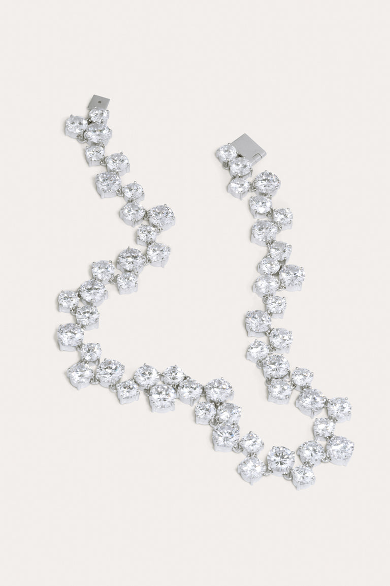 Z88 - Zirconia and Rhodium Plated Necklace