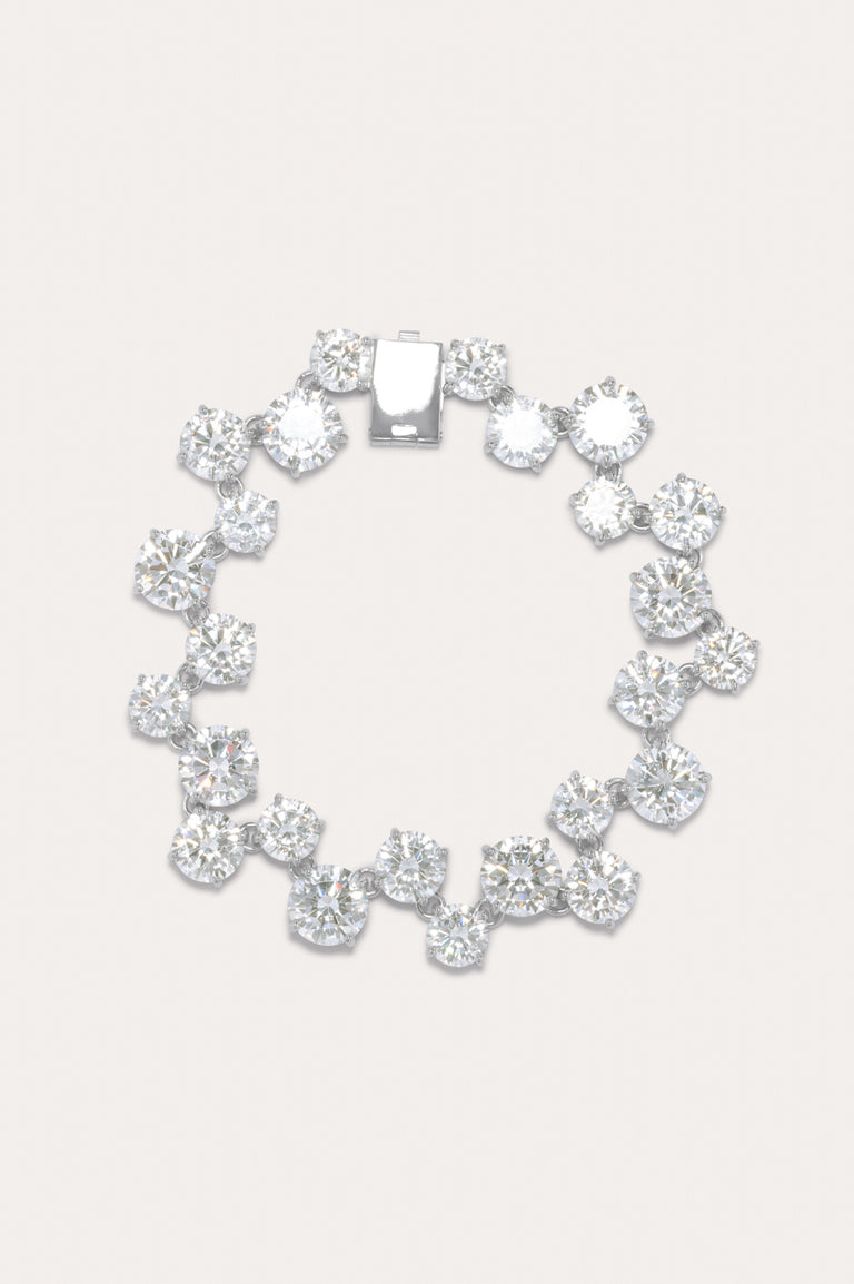 Z89 - Bracelet plaqué rhodium et oxyde de zirconium