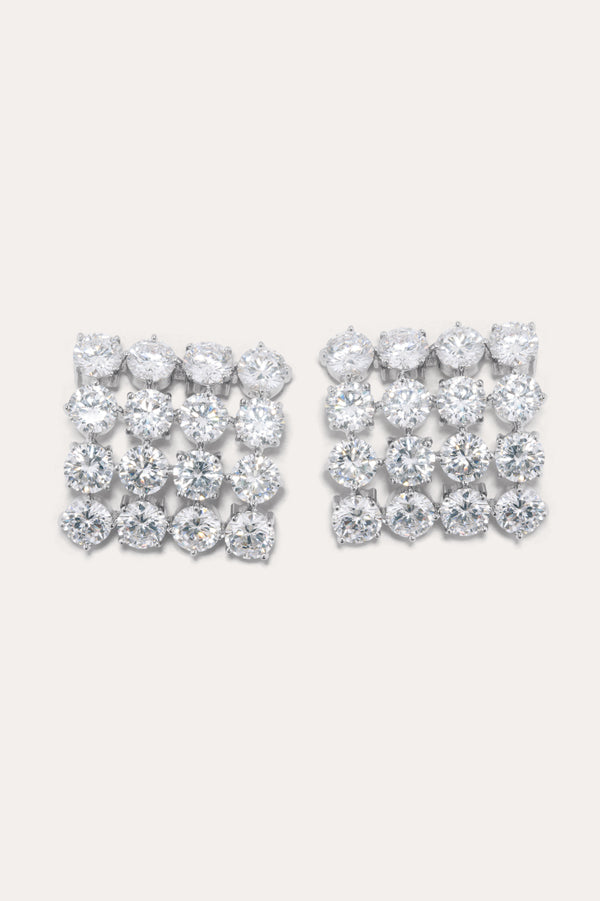 Juggernaut - Boucles d'oreilles plaquées argent et oxyde de zirconium