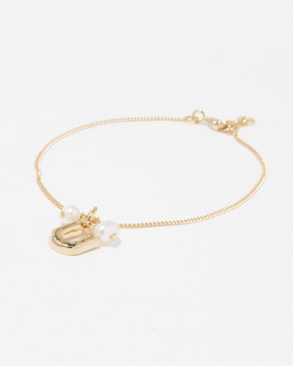 Classicworks™ U - Pearl and Recycled Gold Vermeil Bracelet