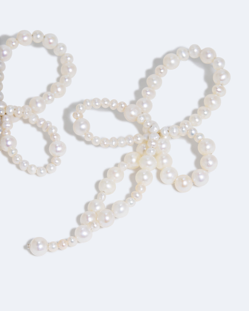 Boucles d'oreilles « Whopping Great » avec perles et argent recyclé