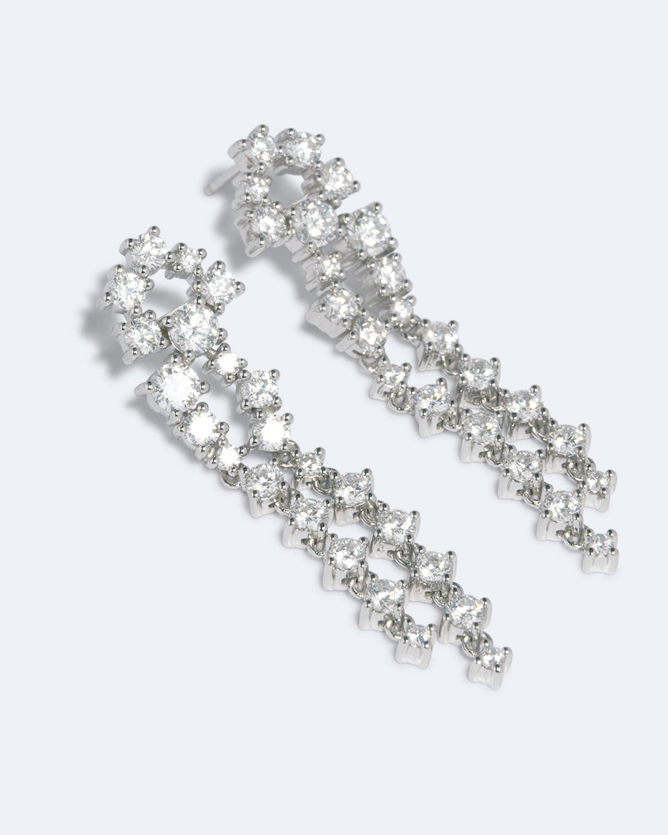 Z85 - Boucles d'oreilles en oxyde de zirconium et argent recyclé