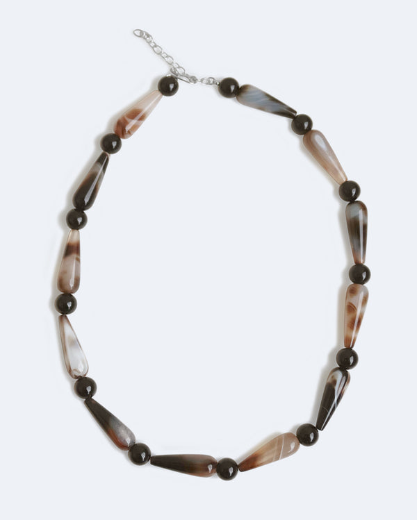 The Depths of Time - Banded Agate and Recycled Silver Necklace