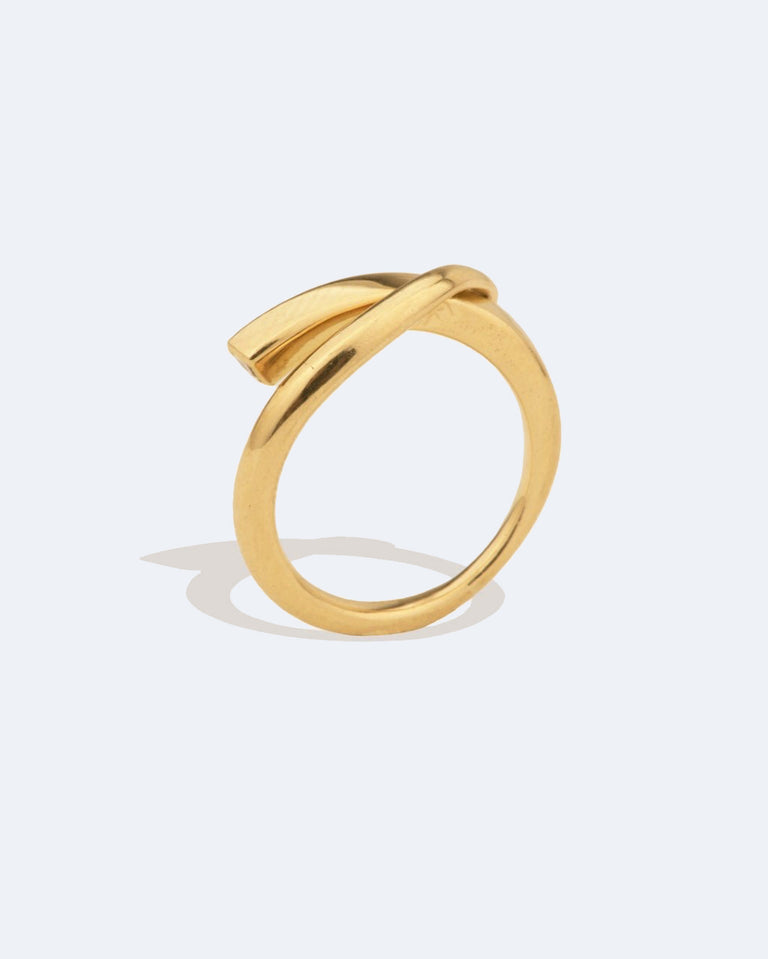 Une Rivière dans les Vallées - Bague en Or Jaune 18 Carats et Diamants