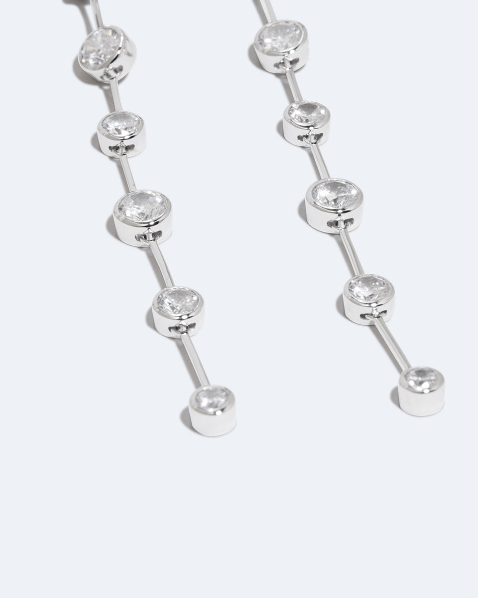 My Second Cup of Coffee - Zirconia and Recycled Silver Earrings