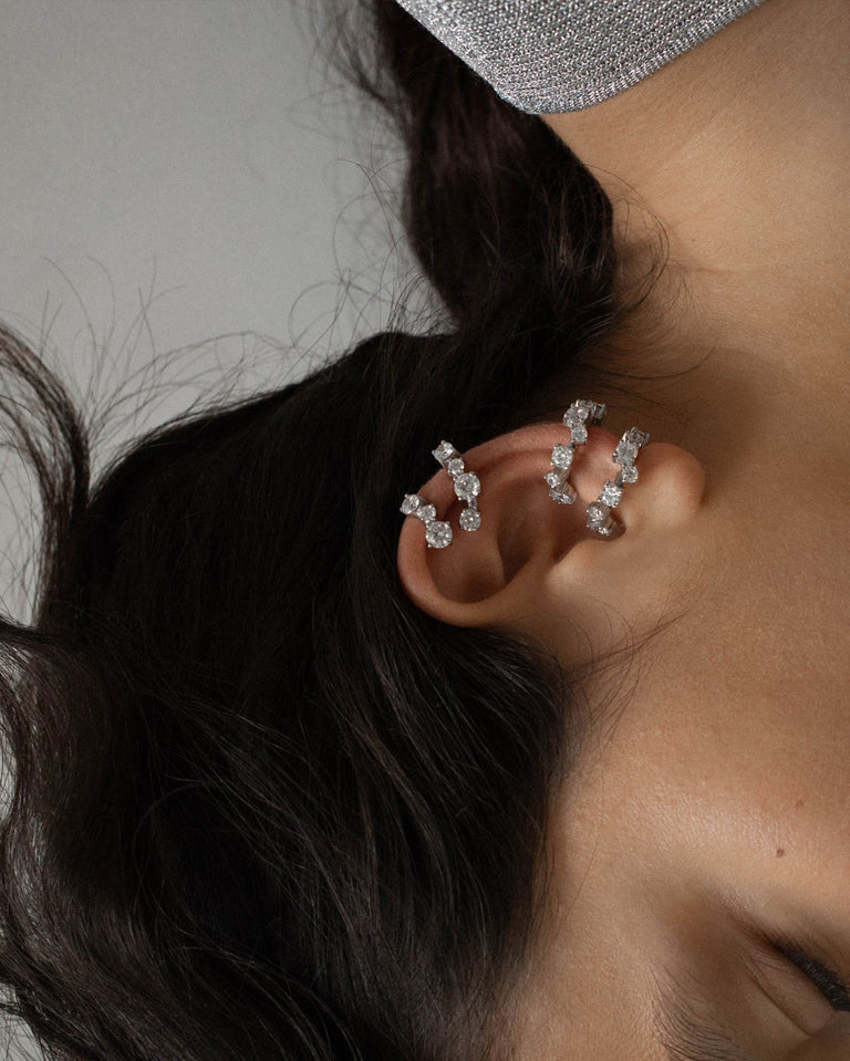 Myth - Zirconia and Rhodium Plated Earrings