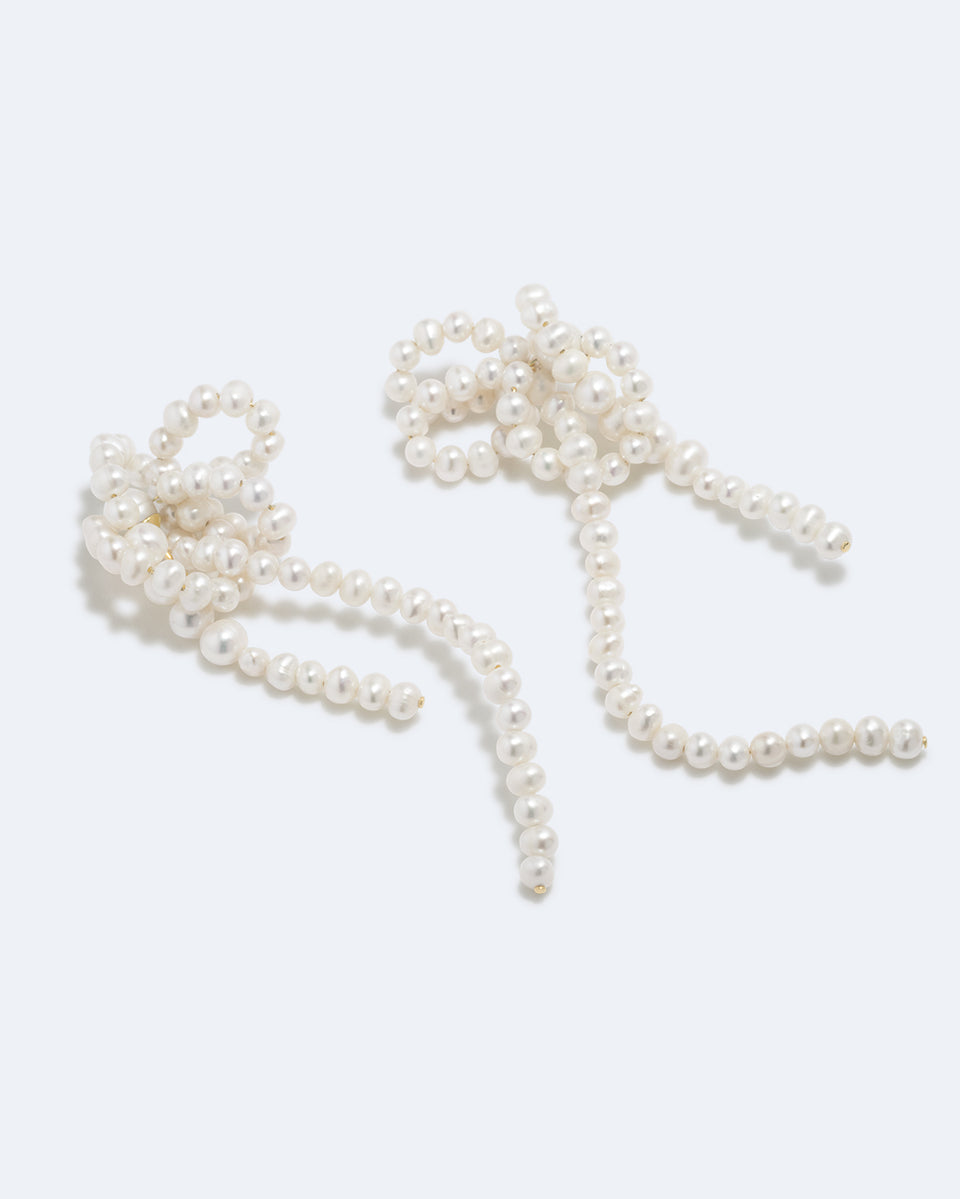 P239 - Boucles d'oreilles en Perle et Vermeil d'Or Recyclé