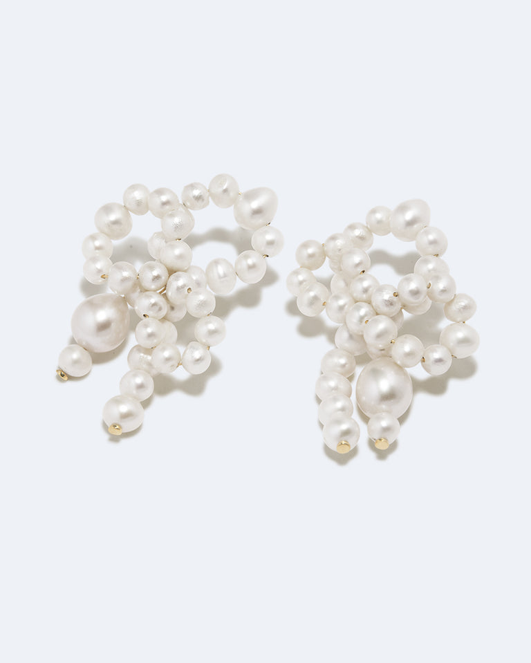 Five Second Rule - Pearl and Recycled Gold Vermeil Earrings