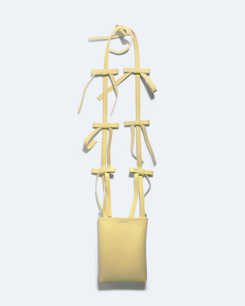 Le sac bandoulière The Bows - Jaune avec nœuds
