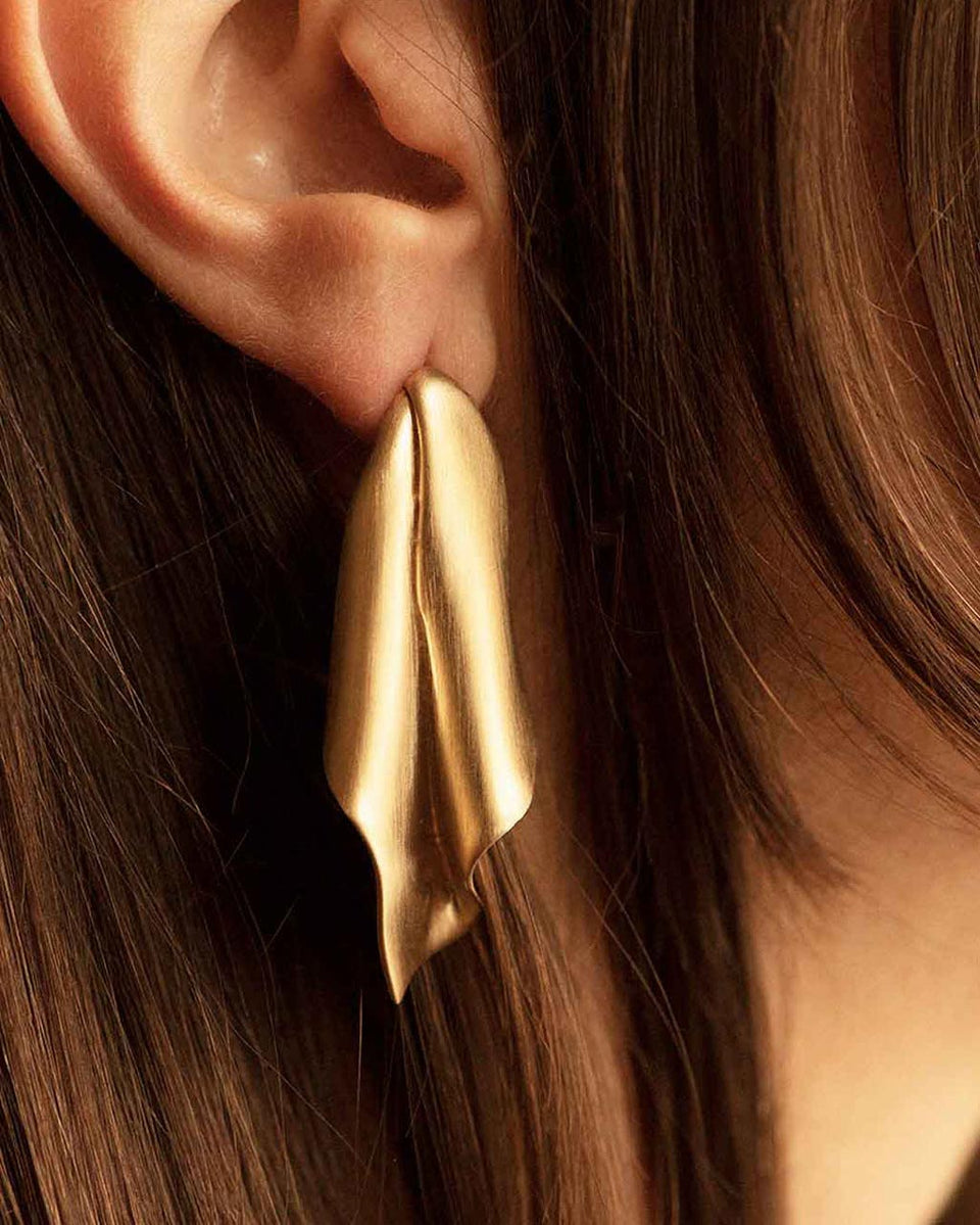 The Dishcloth of the Metropolitan Elite - Gold Vermeil Earrings