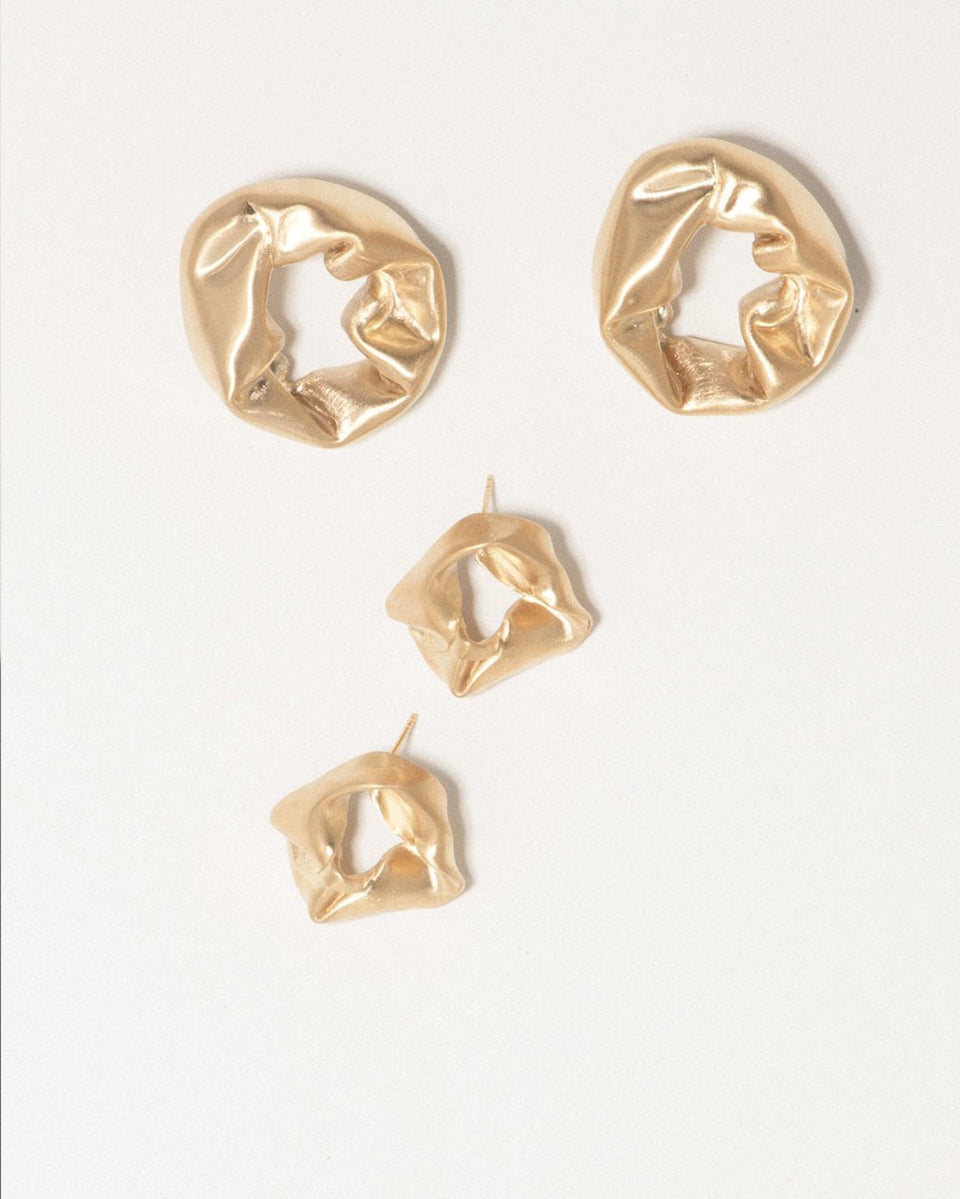 "Notsobig" Scrunch - Recycled Gold Vermeil Earrings