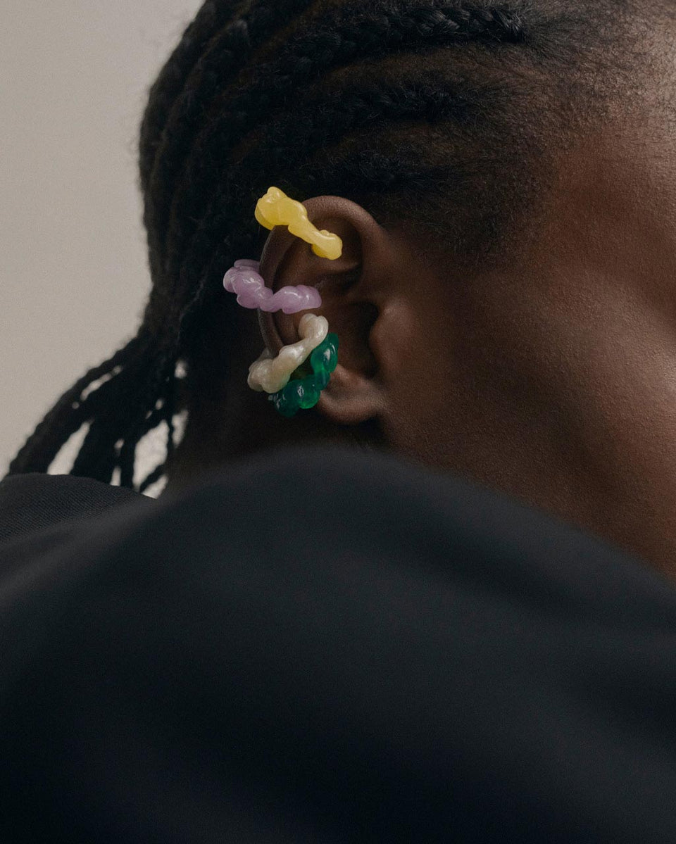 Ruffle - Yellow Bio Resin and Recycled Gold Vermeil Ear Cuff