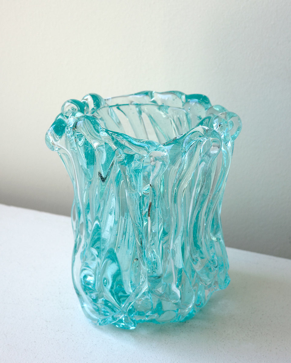 Wintering - Recycled Glass Medium Vase in Clear