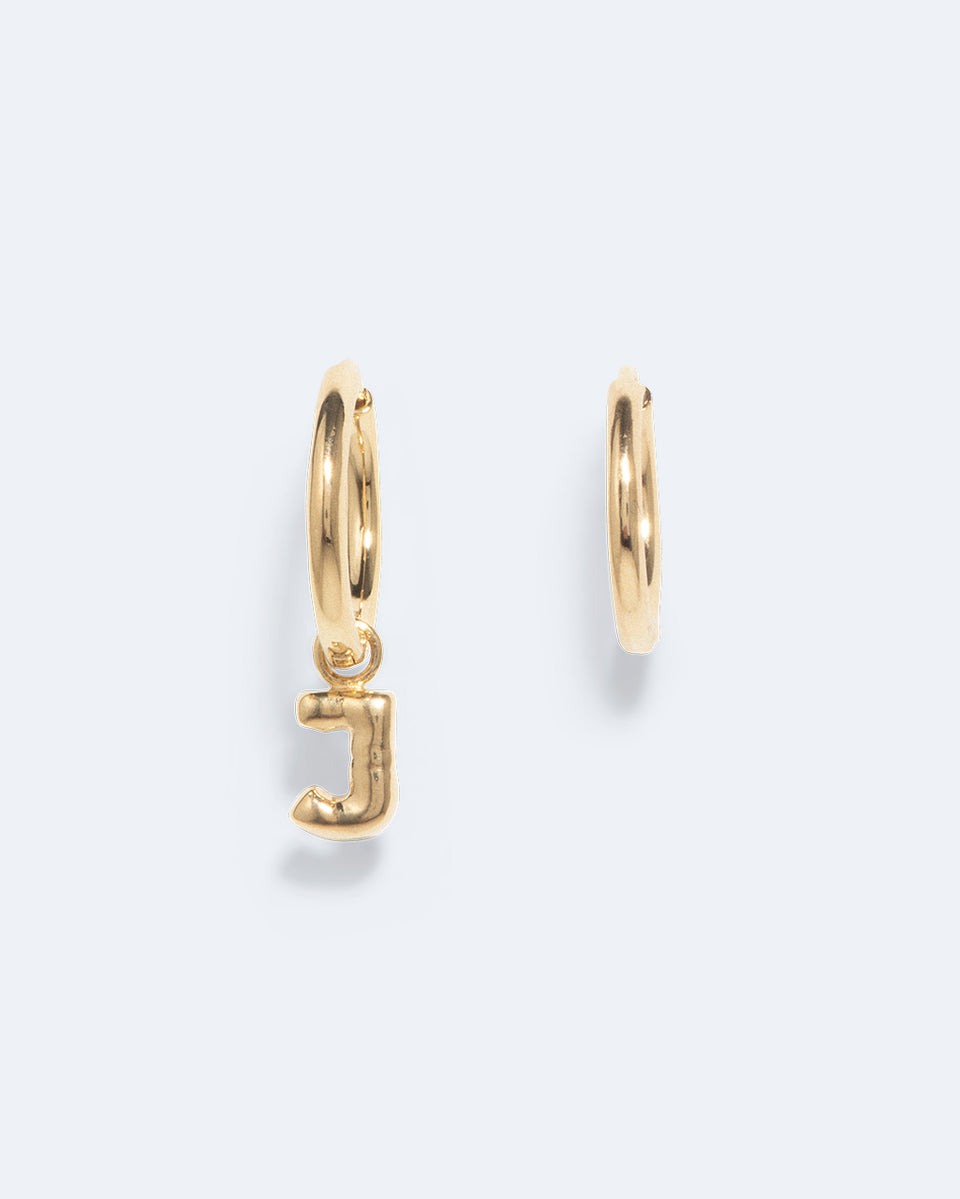 Classicworks™ J - Boucles d'oreilles en Vermeil d'Or Recyclé