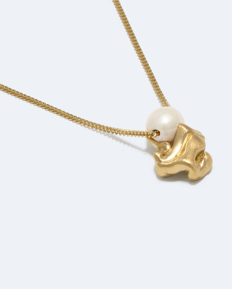 Pendentif "Notsobig" Crumple – Vermeil Perle et Or