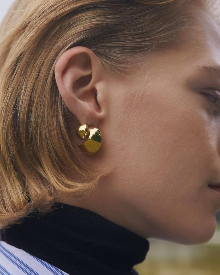 Curve - Boucles d'oreilles en vermeil recyclé