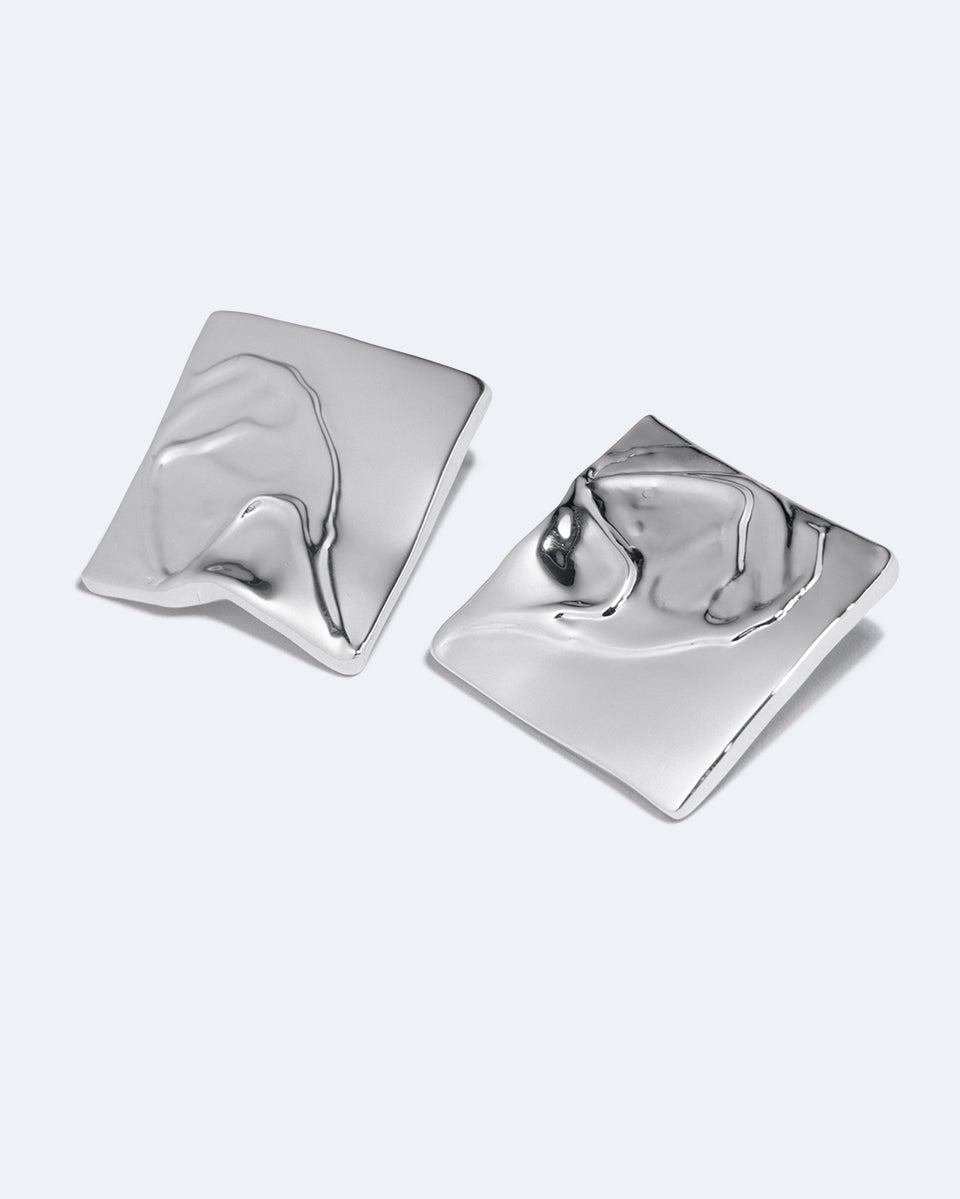 You're Overthinking Again - Recycled Silver Earrings