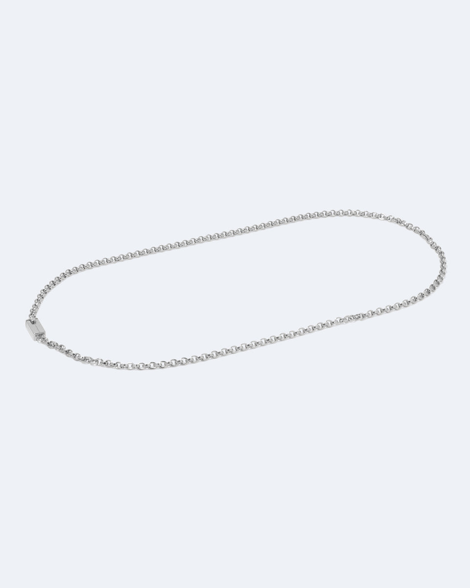 H21 - Collier en argent sterling plaqué platine