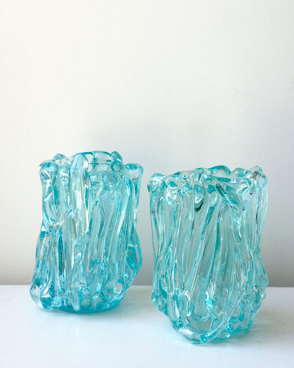 Wintering - Recycled Glass Medium Vase in Clear