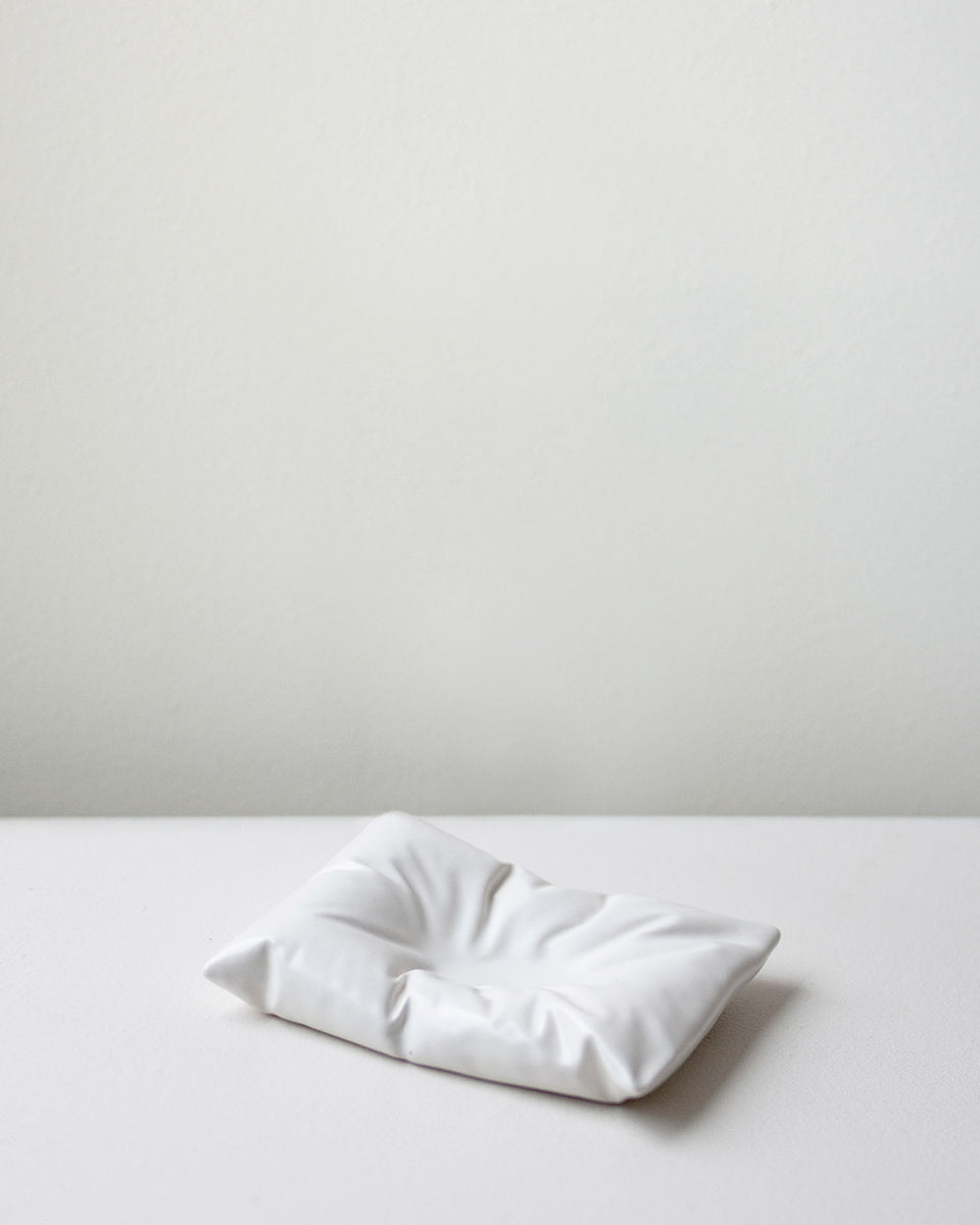 Plush - Ceramic Cushion in Matte White