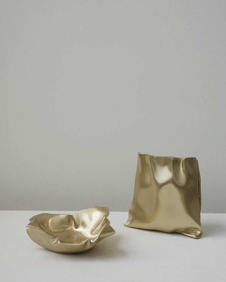 Crumpled - Dish in Brushed Brass