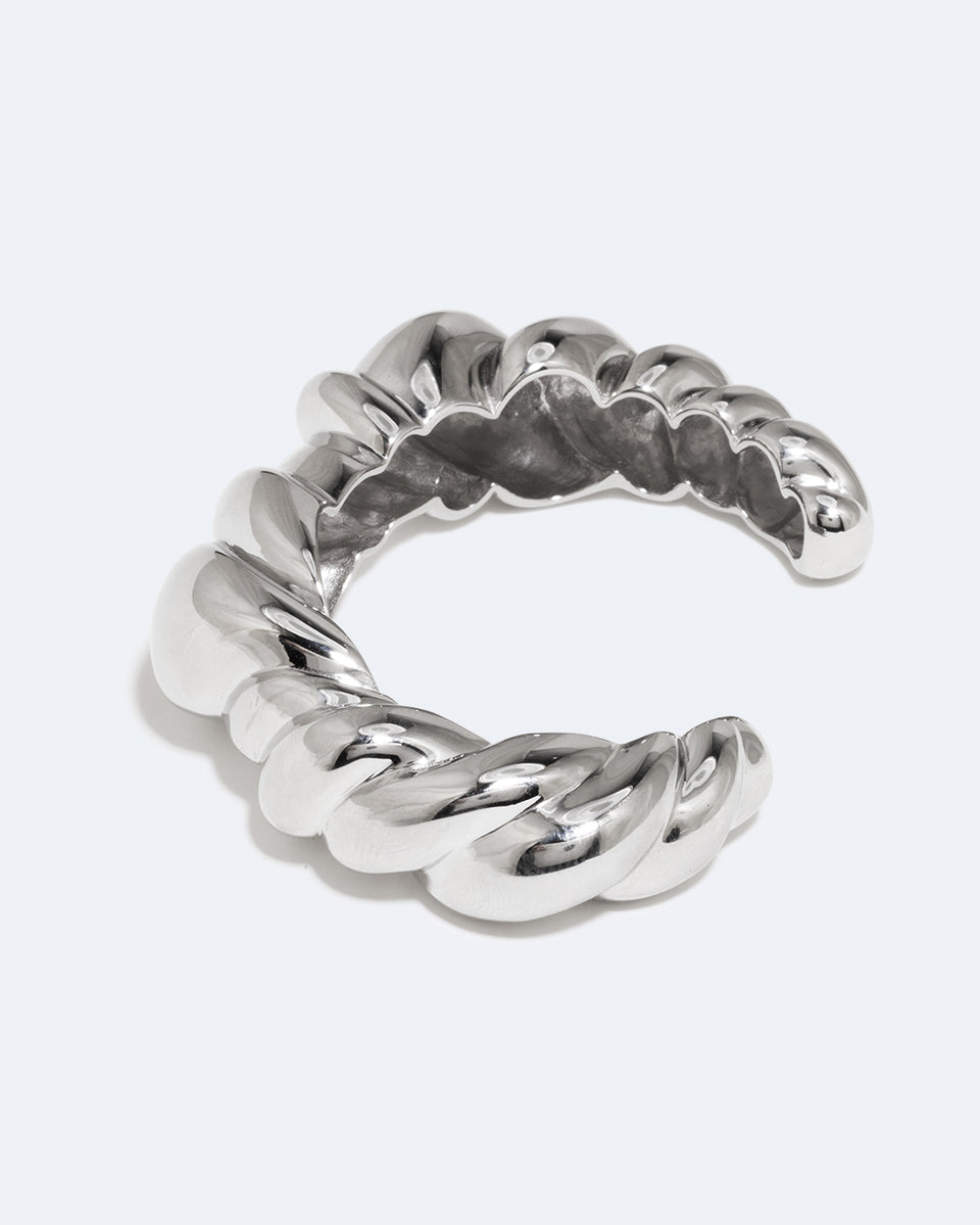 Meandering - Rhodium Plated Cuff