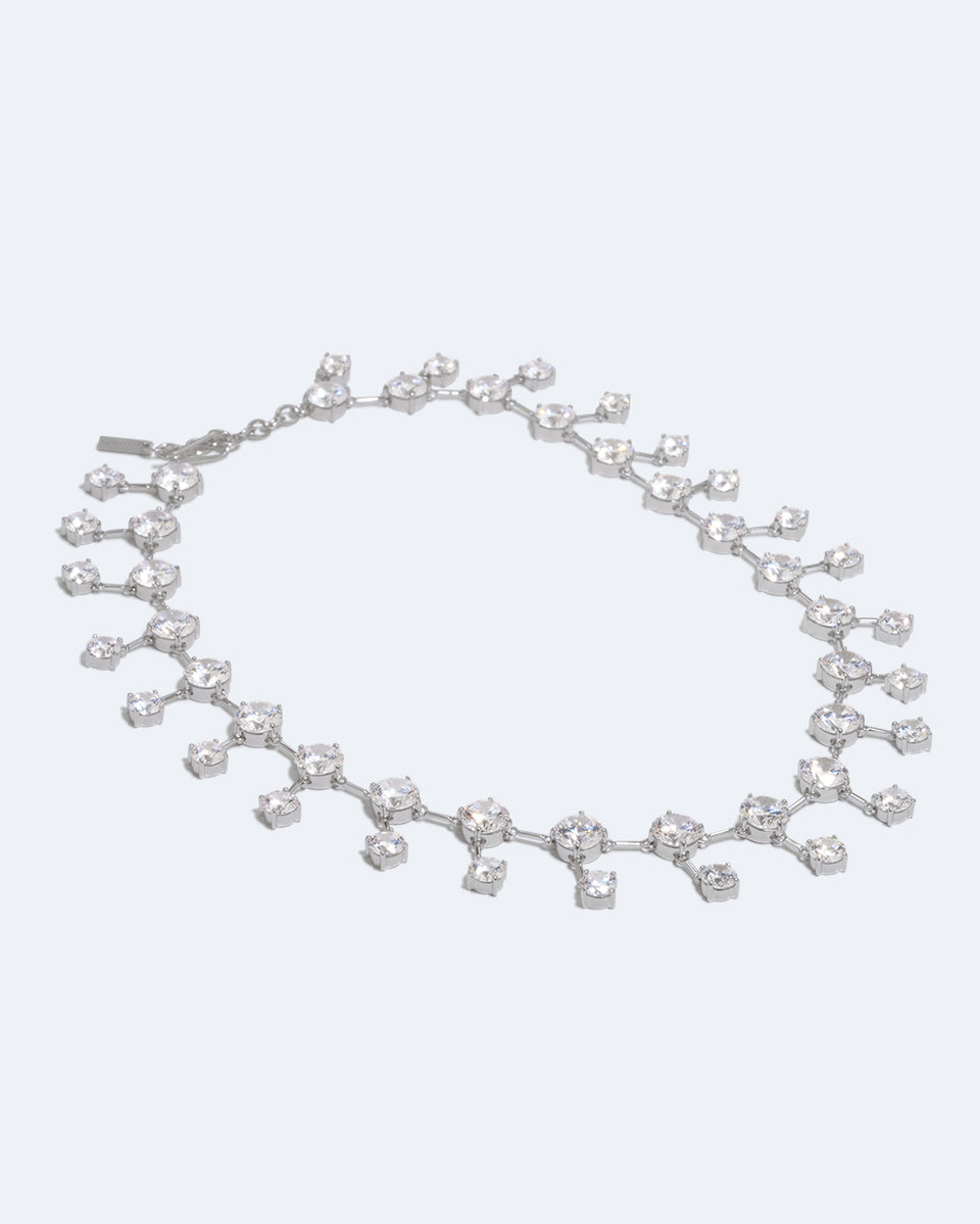 Memory Lane - Zirconia and Recycled Silver Necklace