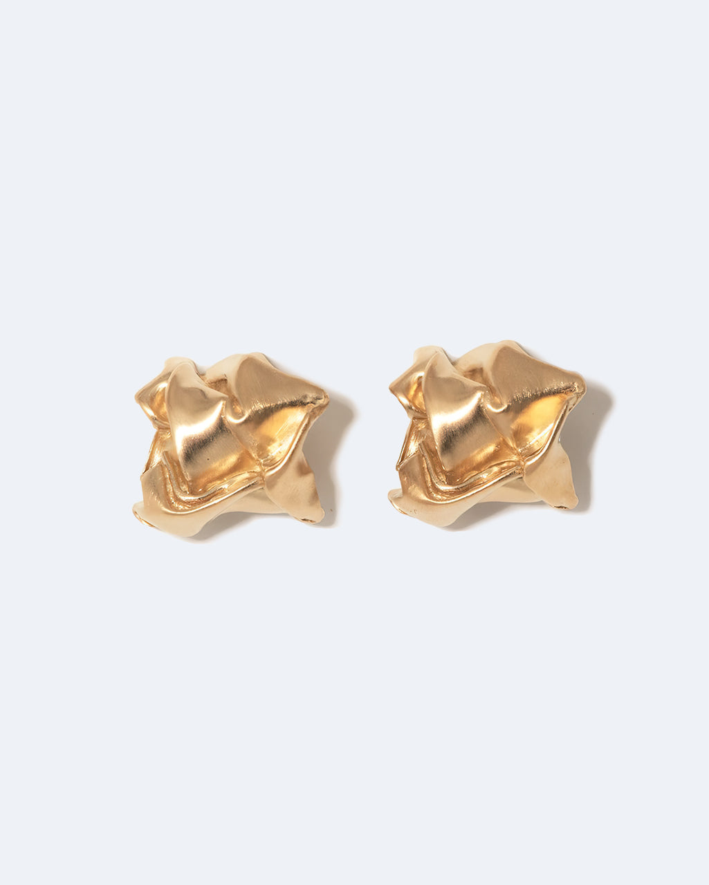 Crunched: A Tale of Abandoned Legal Strategies - Gold Vermeil Earrings
