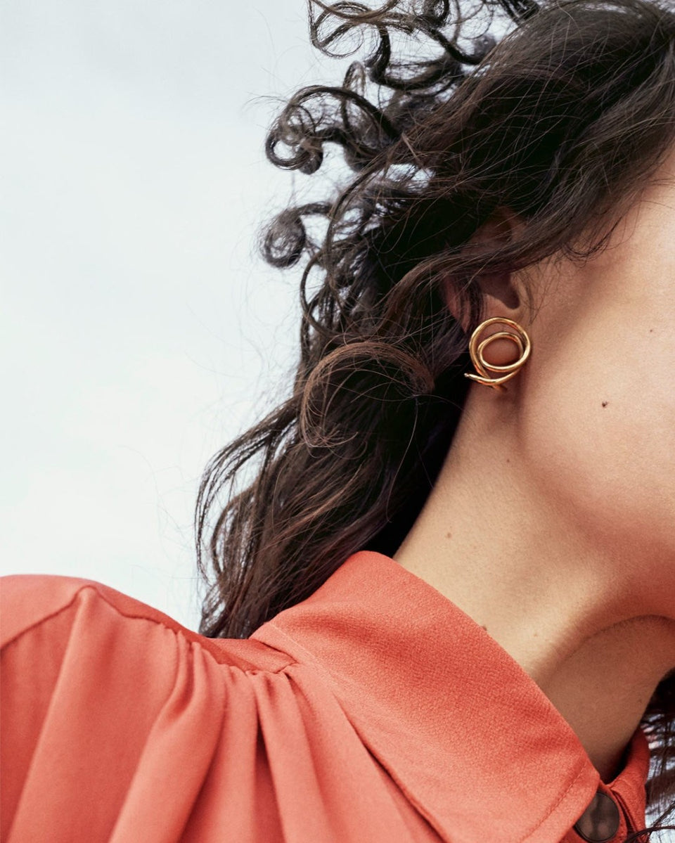 Lettre à un archéologue - Boucles d'oreilles en vermeil