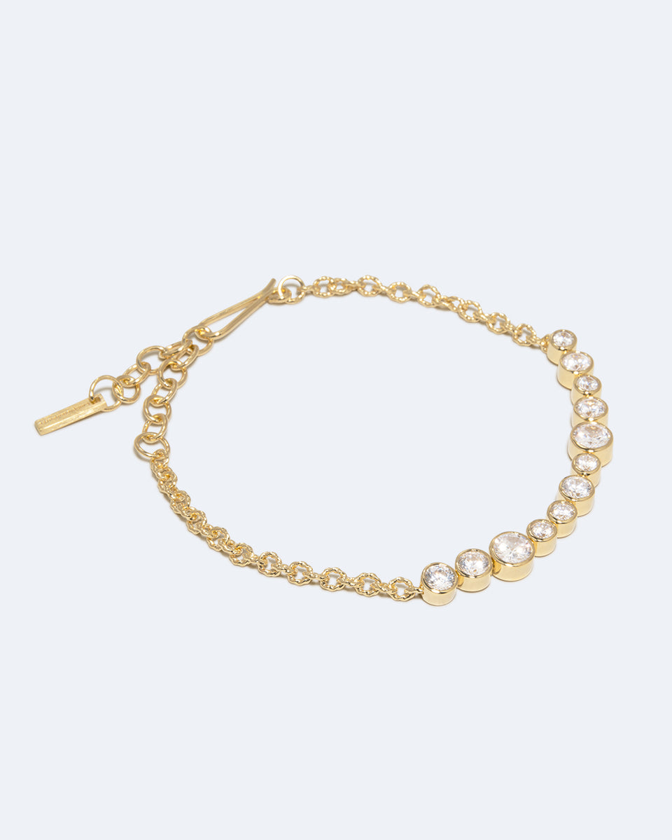 Wild Eyed - Bracelet en Zirconia et Vermeil d'Or Recyclé
