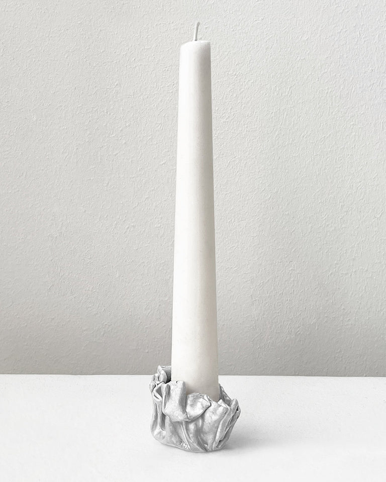 Twin Flame - Candle Holder in Silver