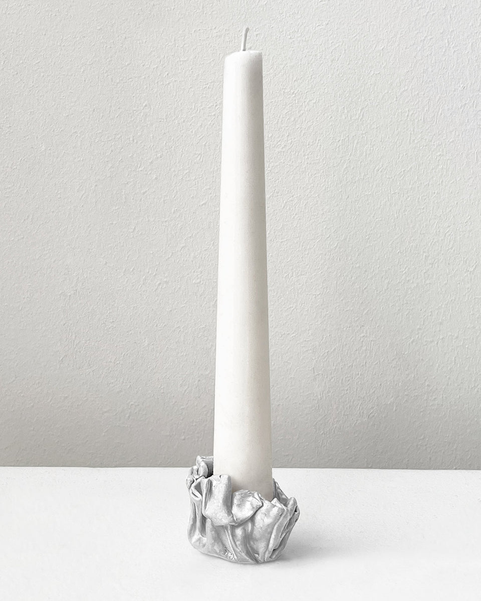 Twin Flame - Candle Holder in Silver