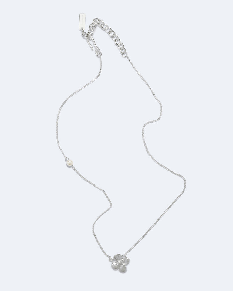 Lucky Break - Pearl and Silver Plated Necklace