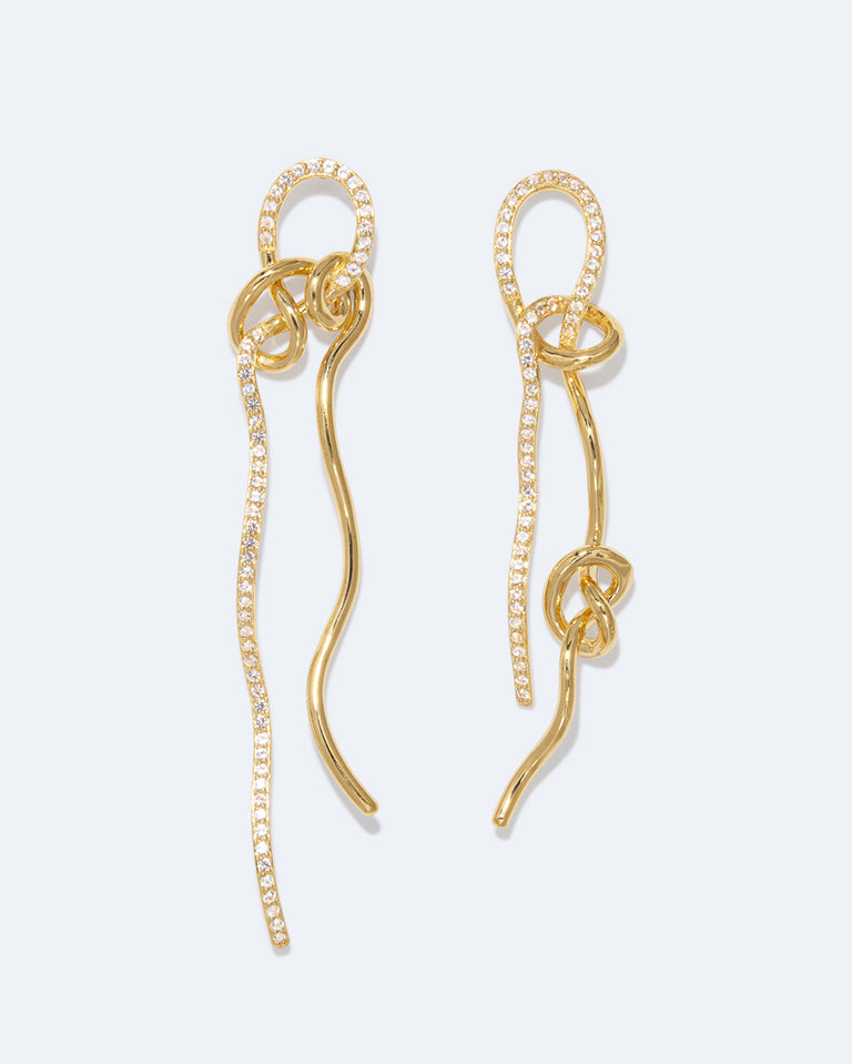 Même le mathématicien ne peut pas créer des choses à volonté – Boucles d'oreilles en topaze blanche et vermeil en or recyclé