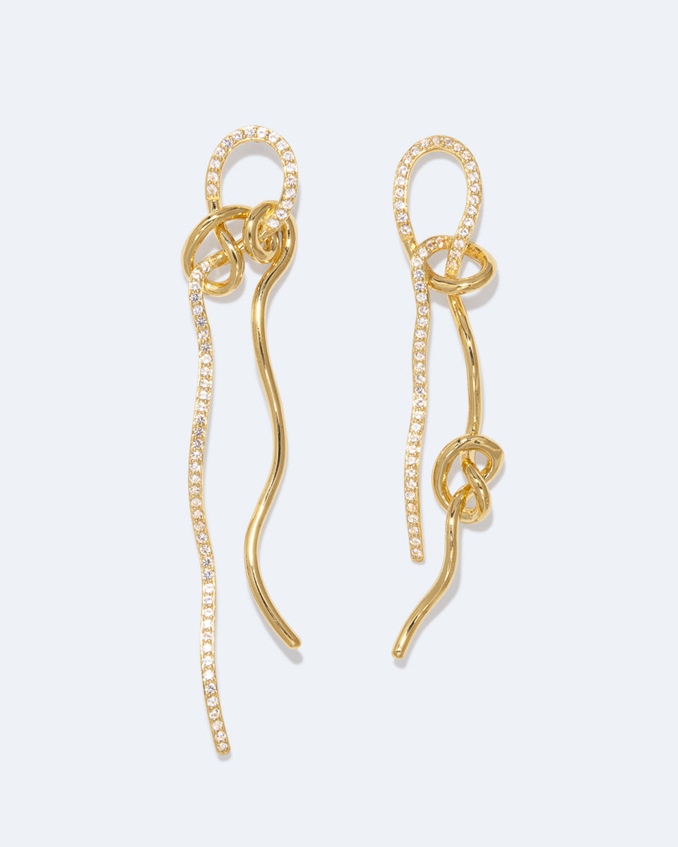 Même le mathématicien ne peut pas créer des choses à volonté – Boucles d'oreilles en topaze blanche et vermeil en or recyclé