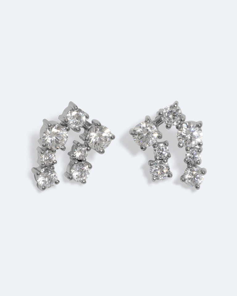 Myth - Zirconia and Rhodium Plated Earrings
