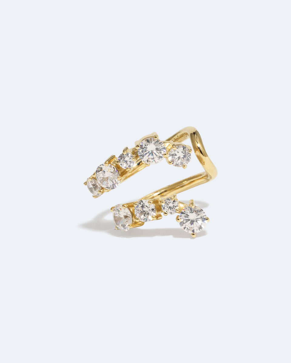 Mythe - Bague en oxyde de zirconium et vermeil