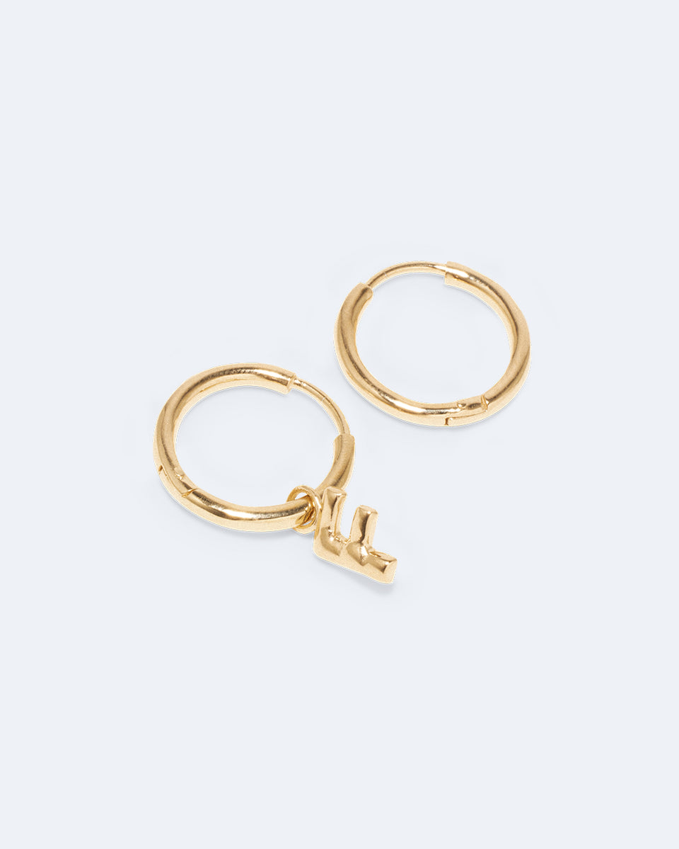 Boucles d'oreilles Classicworks™ F en vermeil d'or recyclé