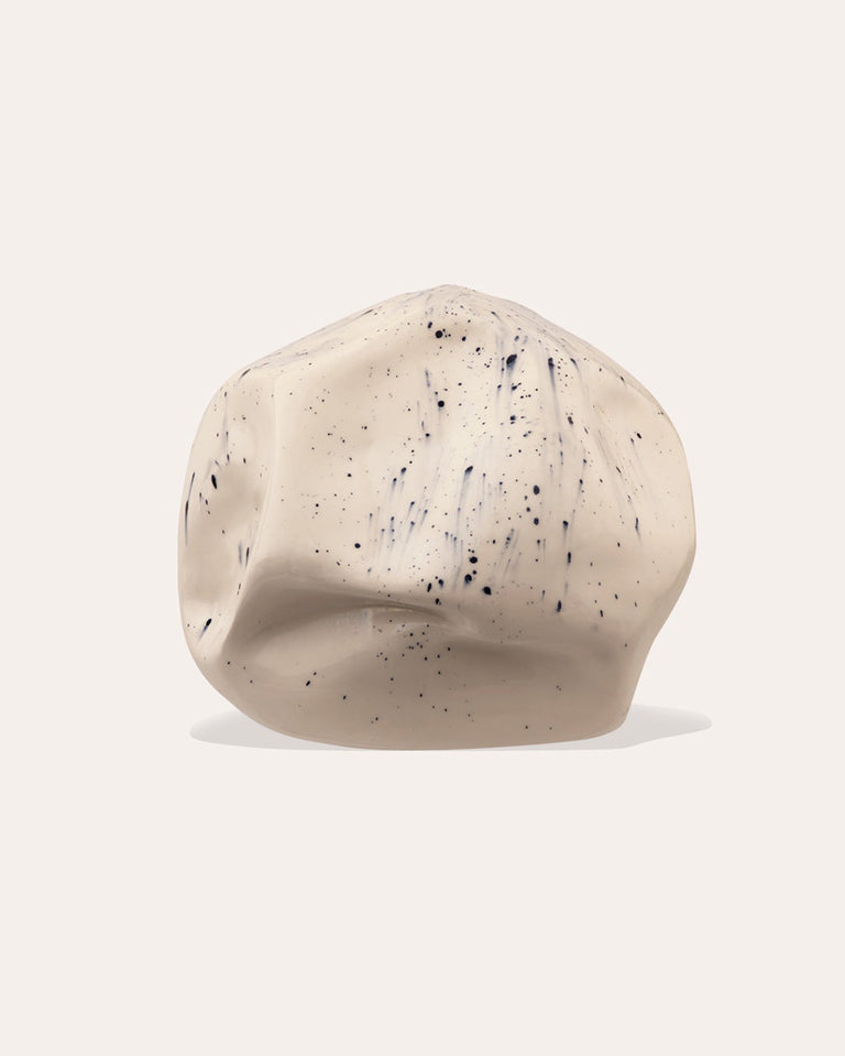 Silence of the Sea - Large Vessel in Gloss White w/ Blue Splashes