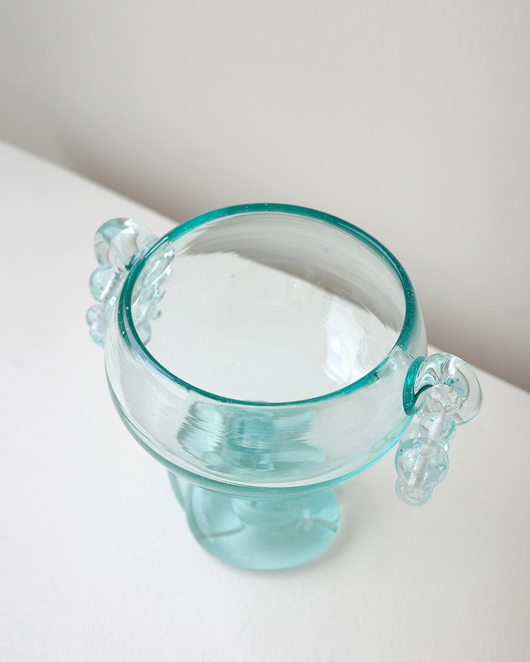 Bauble - Recycled Glass Bowl in Clear w/ Beads
