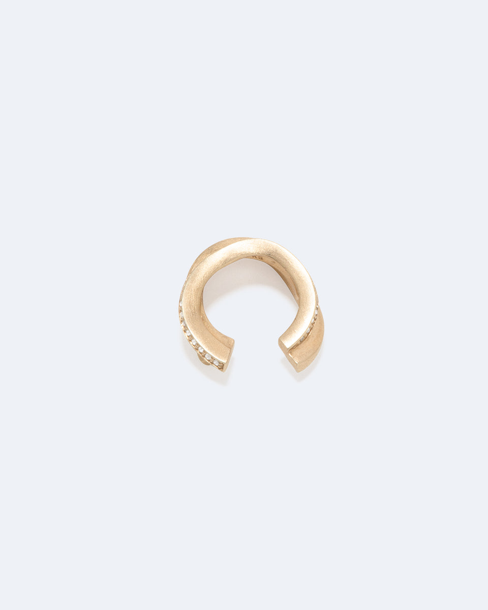 We Dare You to Trespass - White Topaz and Gold Vermeil Ear Cuff