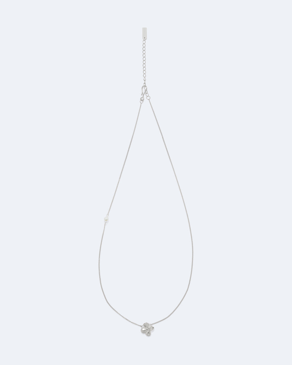 Lucky Break - Pearl and Silver Plated Necklace