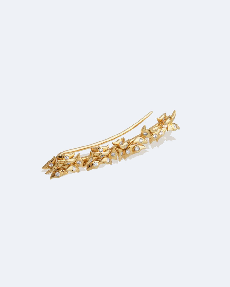 Papillons Dystopiques - Earcuff en Or Jaune 18 Carats et Diamants
