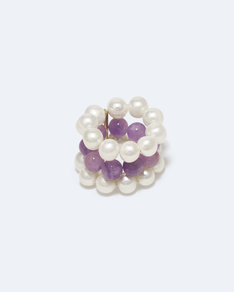 One [Blank] Can Change the World - Pearl and Jade Gold Vermeil Ring