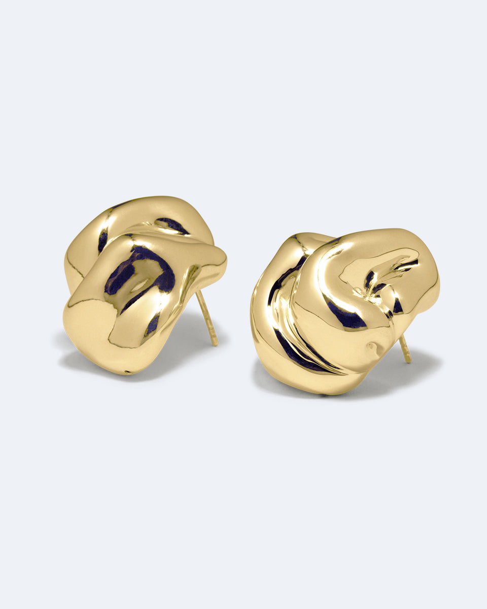 Knoll - Boucles d'oreilles en vermeil d'or recyclé