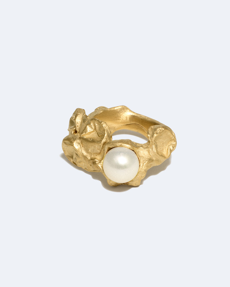 Bague Bubble - Perle et Vermeil Or